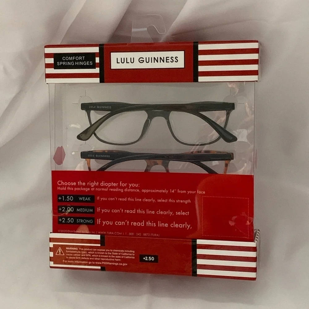NIB Lulu Guinness London Readers. 3 Pack.